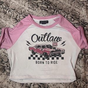 Streetwear Society Pink and White Outlaw Tee